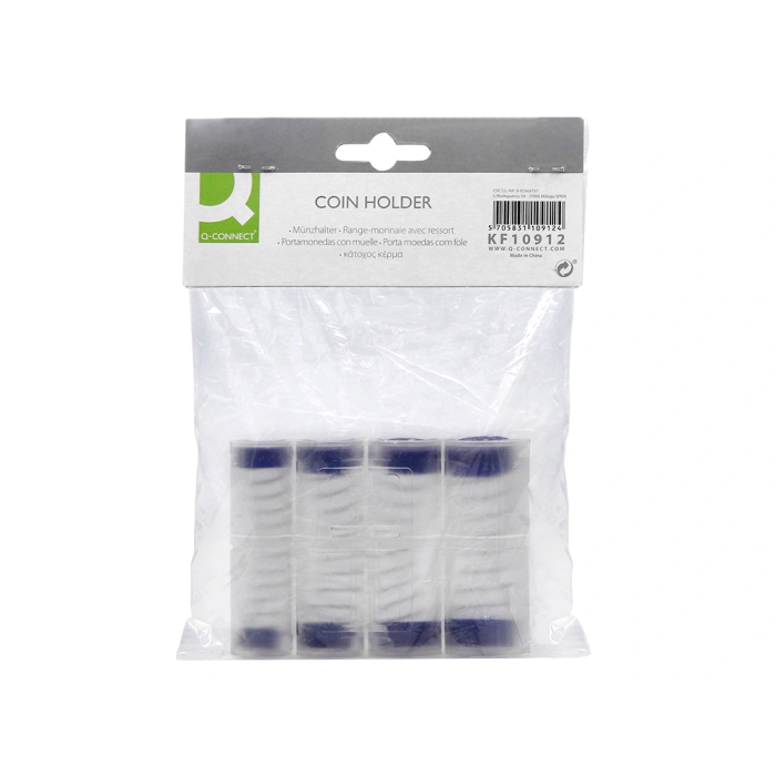 Q-connect Portamonedas con Muelle Válido para 8 Fracciones de Euros Ideal Taxistas Camareros 6