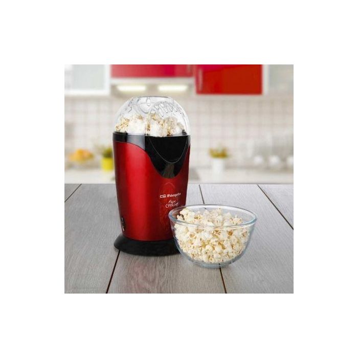Orbegozo PA 4300 Palomitero Portátil 1000W, Rojo Metalizado, Prepara Palomitas Sin Aceite en 3 Minutos, Cocina Sana y Fácil Limpieza 3