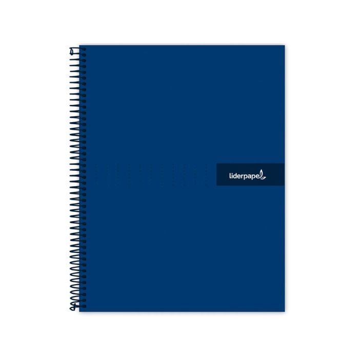 Cuaderno Espiral Liderpapel A5 Micro Crafty Tapa Forrada 120H 90 gr Cuadro 5 mm 5 Bandas6 Taladros Color Azul 1