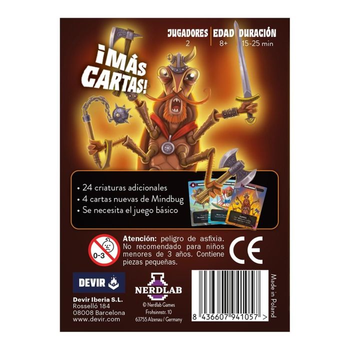 Devir Juego de Mesa Mindbug Primer Contacto - Expansión por Richard Garfield 2 Devir Juego de Mesa Mindbug Primer Contacto - Expansión por Richard Garfield 2