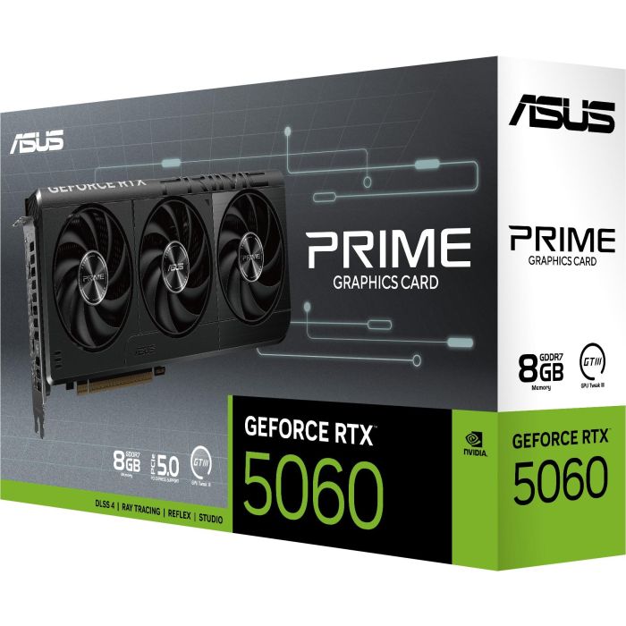 ASUS RTX 5060 8GB GDDR7 PRIME Tarjeta Gráfica Gaming 3 Fan 9 ASUS RTX 5060 8GB GDDR7 PRIME Tarjeta Gráfica Gaming 3 Fan 9