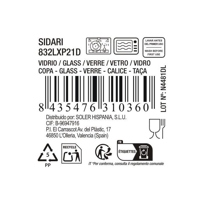 La Mediterranea Copa Sidari 350 cc Mora Ø9x17cm 9