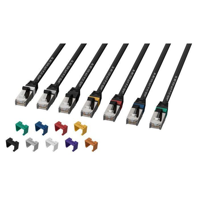 Lanview Network Cable CAT6A S/FTP 0,5m Black LSZH, HIGH-FLEX, SmartClick 2 Lanview Network Cable CAT6A S/FTP 0,5m Black LSZH, HIGH-FLEX, SmartClick 2