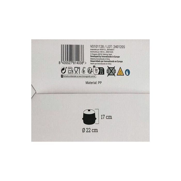 Inde Vaporera Doble para Microondas Codowave Innovagoo - 22 x 25 x 8.5 cm (12 Unidades) 12