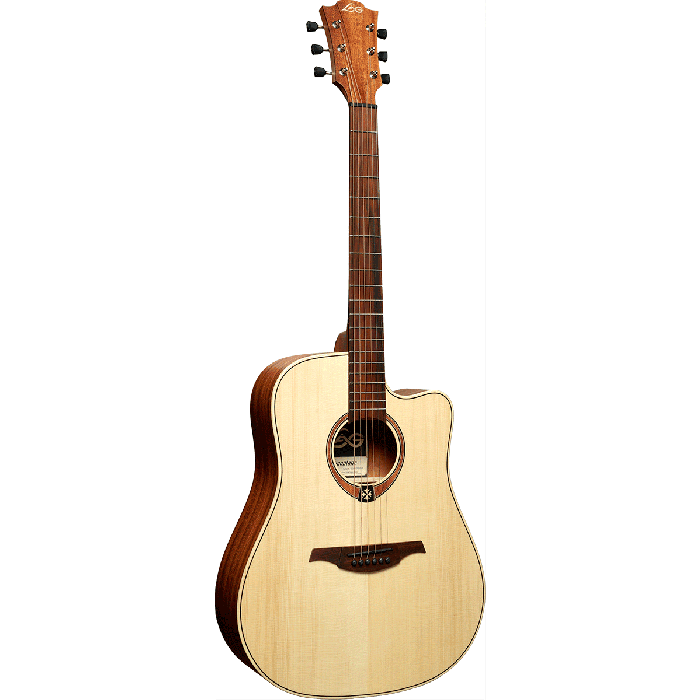 Guitarra Acústica Lâg Dreadnought Cutaway Tramonatne 70 - Natural 10