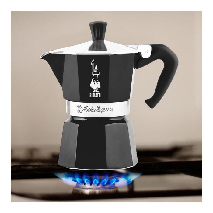 Bialetti Moka Express 3TZ nera Cafetera italiana Negro Aluminio 3 tazas CE 3