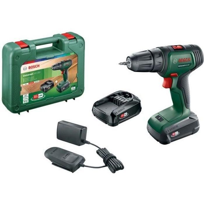 Taladro-atornillador a batería BOSCH -UniversalDrill 18 Caja 2 baterías 1,5Ah Taladro-atornillador a batería BOSCH -UniversalDrill 18 Caja 2 baterías 1,5Ah