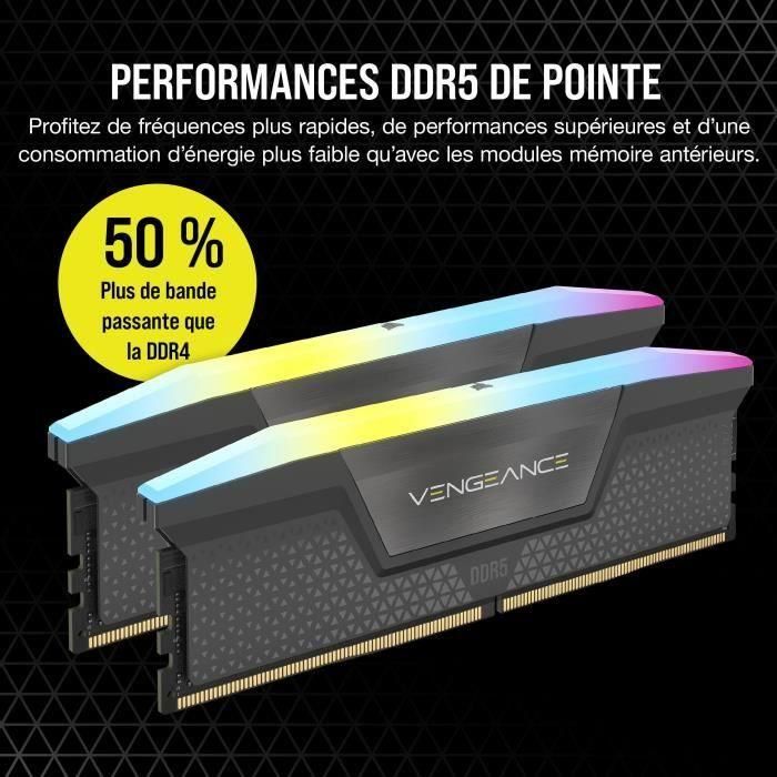 Memoria Corsair Ddr5 64Gb 2X32Gb Pc6000 Vengeance Rgb CMH64GX5M2B6000Z30 2