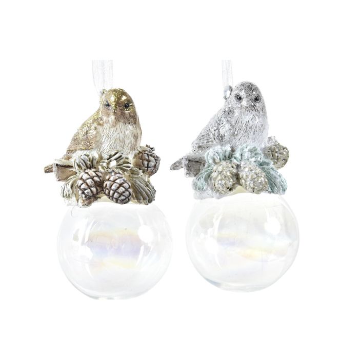 DKD Home Decor Decoración Colgante Navidad Moderna Pájaro Resina Cristal Blanco Marrón 12 Unidades Surtido Aleatorio (3.5x4x7 cm) 2 DKD Home Decor Decoración Colgante Navidad Moderna Pájaro Resina Cristal Blanco Marrón 12 Unidades Surtido Aleatorio (3.5x4x7 cm) 2