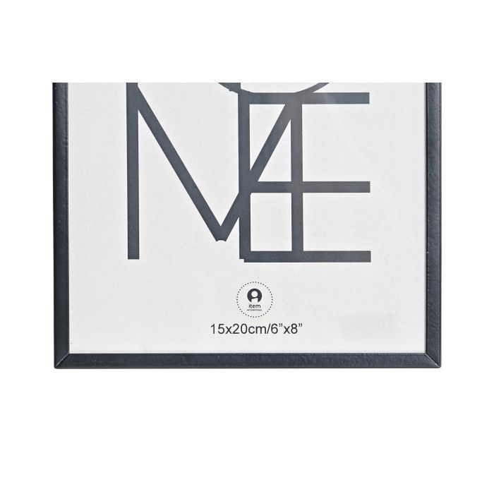 DKD Home Decor Marco de Foto 15x20 Moderno Negro Metal y Cristal 6 Unidades 6 x 20.5 x 15.5 cm 1