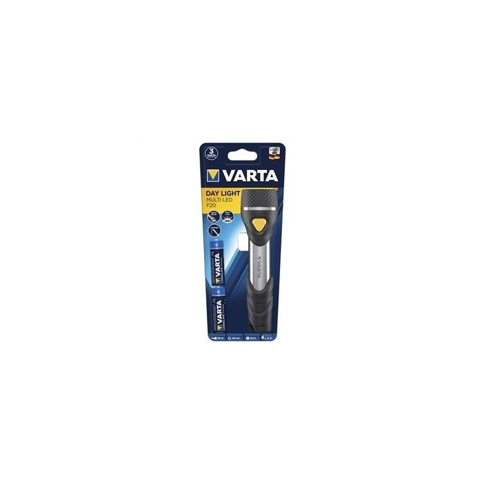 Varta 16632101421 F20 Linterna 9 LEDs 40 Lúmenes 2xAA Uso Diario Aluminio Caucho