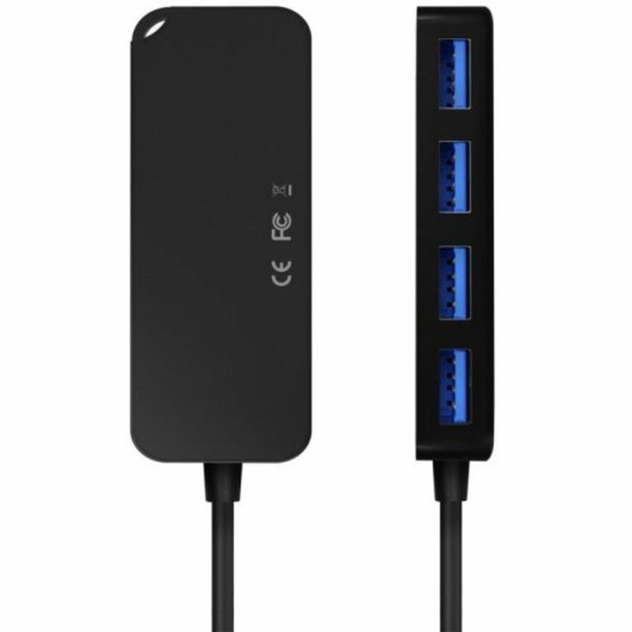 AISENS - HUB USB 3.1 USB-C, USB-C/M-4XTIPO A/H, NEGRO, 60CM 1