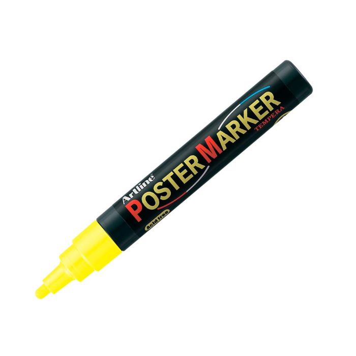 Rotulador Artline Poster Marker Epp-4-Ama Flu Punta Redonda 2 mm Color Amarillo Fluor 1