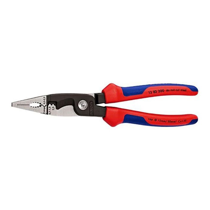Knipex Alicates para instalaciones eléctricas 200 mm - Sujetar, doblar, desbarbar, cortar, pelar y crimpar Knipex Alicates para instalaciones eléctricas 200 mm - Sujetar, doblar, desbarbar, cortar, pelar y crimpar