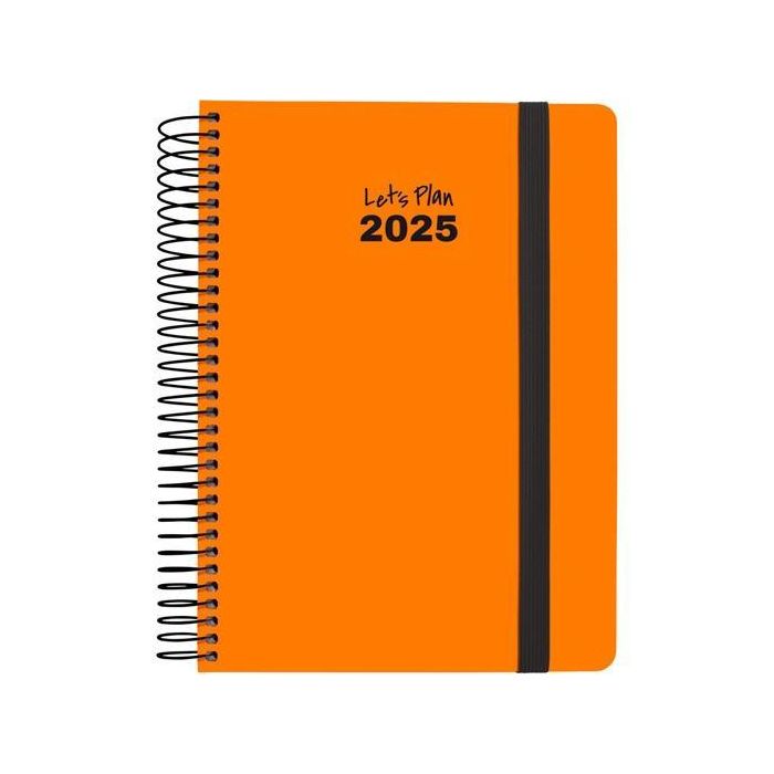 Grafoplas Agenda Anual Serie Neón Espiral 15x21 cm D-P Cierre C-Goma Naranja 2025 Grafoplas Agenda Anual Serie Neón Espiral 15x21 cm D-P Cierre C-Goma Naranja 2025