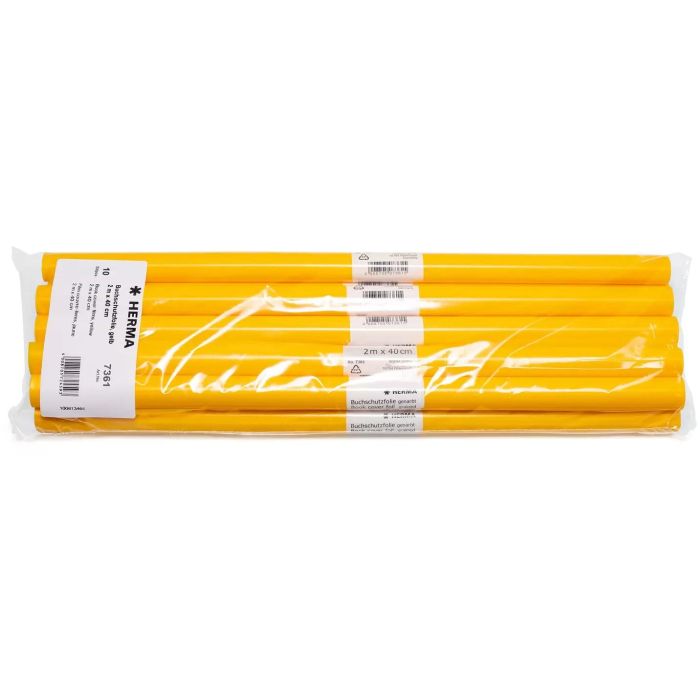 HERMA Buchschutzfolie gelb 2 m 1 Rolle 2 HERMA Buchschutzfolie gelb 2 m 1 Rolle 2