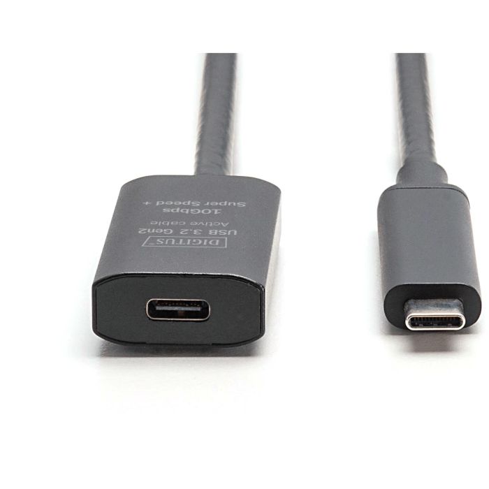 Digitus DN-300908 Cable de Extensión USB-C a USB-C 3.2 Gen 2 10 Gbps 5 Metros Negro 1 Digitus DN-300908 Cable de Extensión USB-C a USB-C 3.2 Gen 2 10 Gbps 5 Metros Negro 1