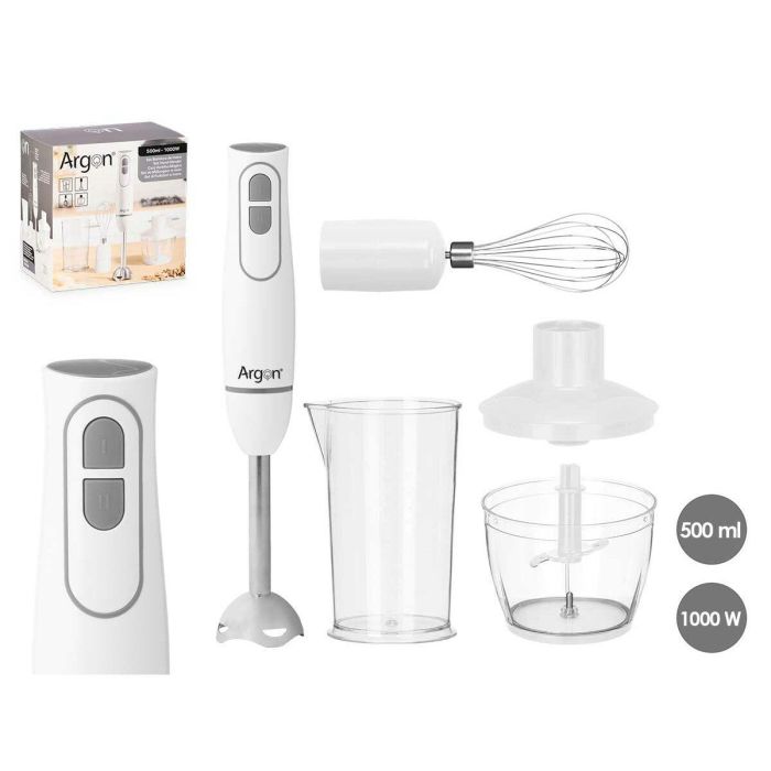 Set Batidora Accesorios Blanca Gris 1000W Argon 22CM (6 Unidades) Set Batidora Accesorios Blanca Gris 1000W Argon 22CM (6 Unidades)