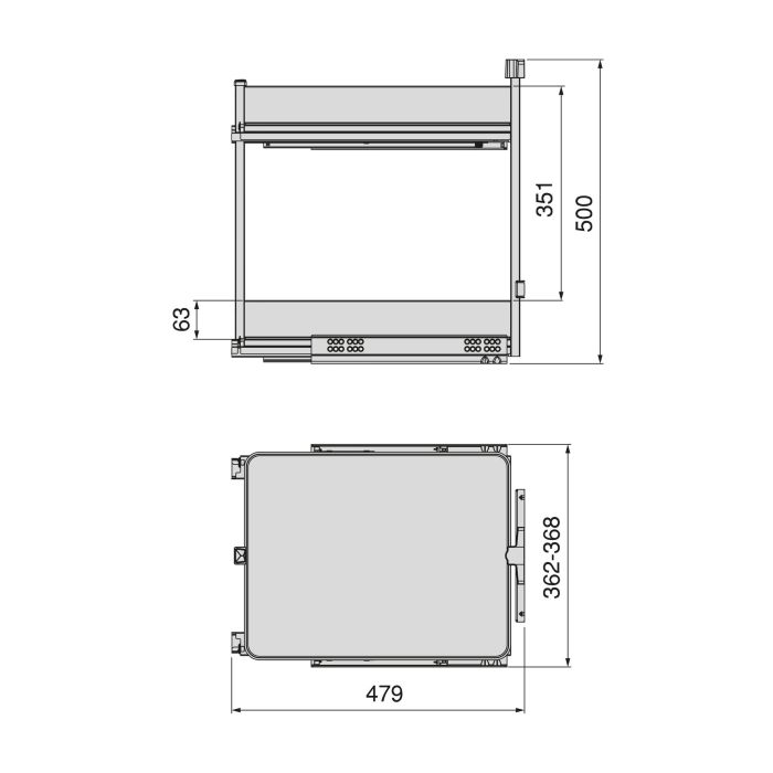 Emuca Carro extraíble Harmony con cierre suave, Módulo ancho 400mm alto 700mm, Acero y Madera, Gris antracita 7 Emuca Carro extraíble Harmony con cierre suave, Módulo ancho 400mm alto 700mm, Acero y Madera, Gris antracita 7