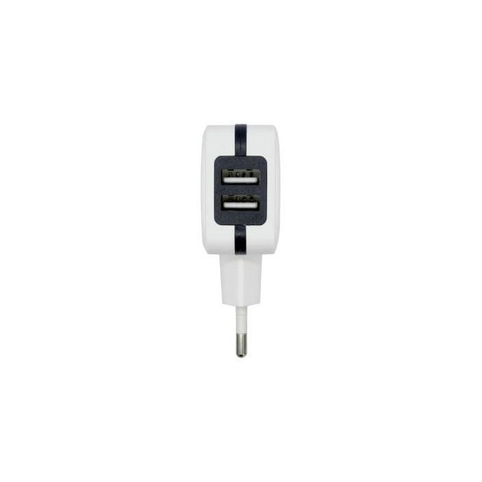 Aisens Cargador USB 17W 5V/3.4A, 2 Puertos USB-A con Control AI, Blanco 1
