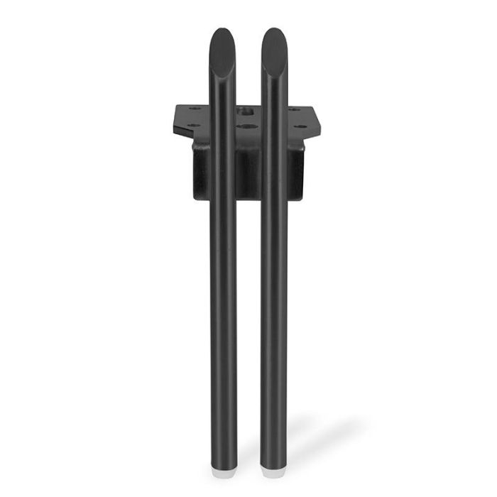 Q&Q Pata de Metal para Sofá/Mueble Ten Acero Negro Mate H120mm (Altura Total 174mm) 1