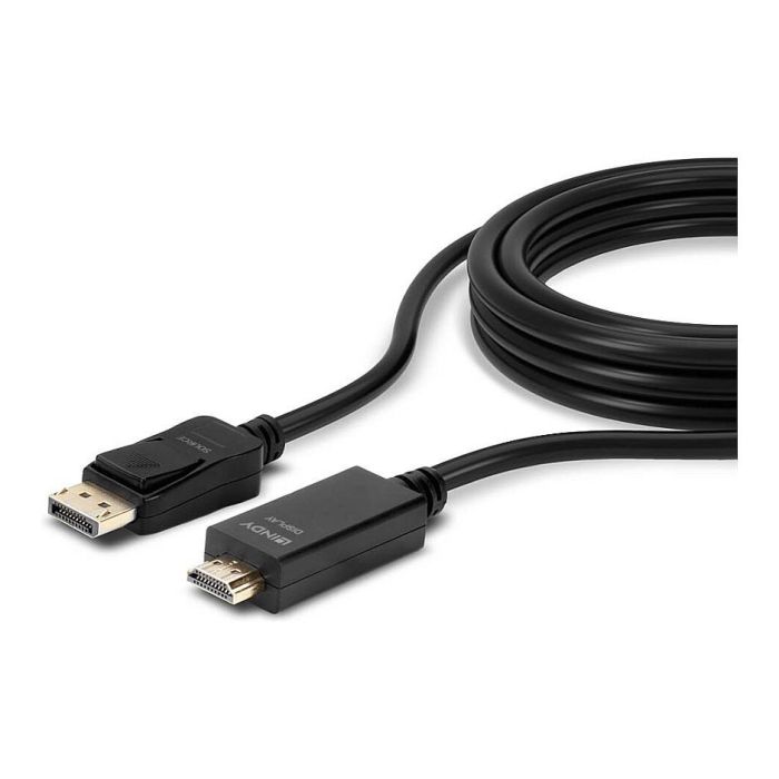 Lindy 5m DisplayPort to HDMI 10.2G Cable para conectar PC/portátil a pantalla HDMI, soporta 4K UHD 3840x2160@30Hz Lindy 5m DisplayPort to HDMI 10.2G Cable para conectar PC/portátil a pantalla HDMI, soporta 4K UHD 3840x2160@30Hz