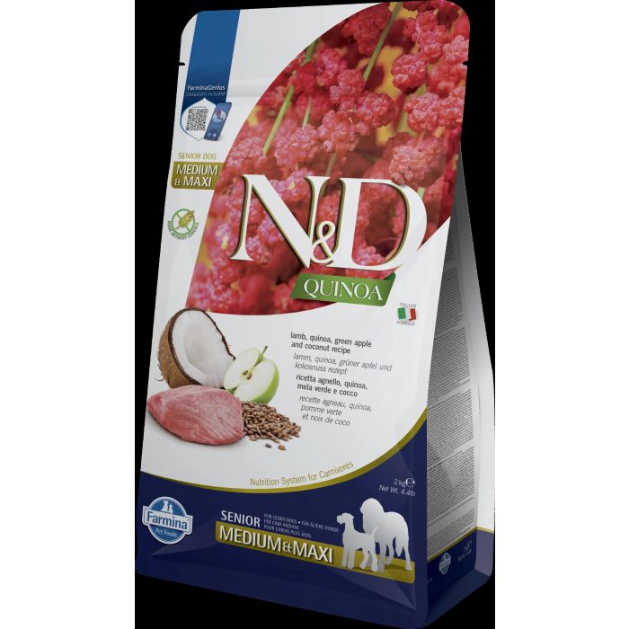 Farmina N&D Dog Quinoa Senior Cordero Med Maxi 2 kg