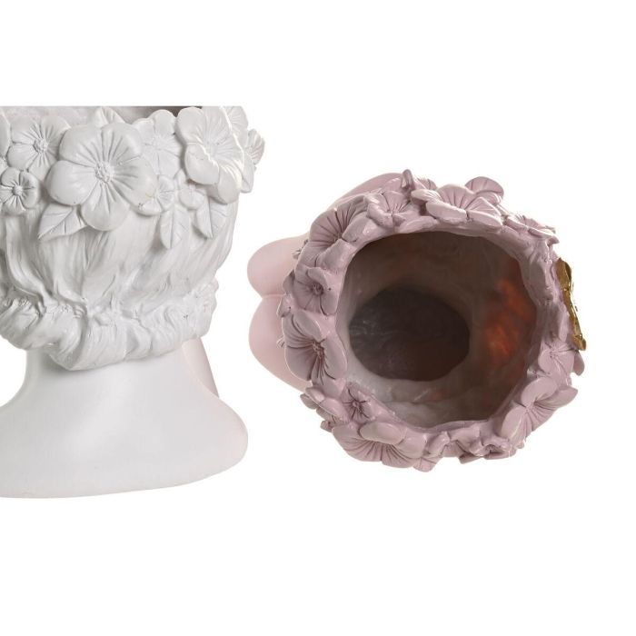 DKD Home Decor Macetero Urban Verde Rosa Blanco Dorado Resina 16.5 x 20.5 x 16.5 cm (3 Unidades) 1 DKD Home Decor Macetero Urban Verde Rosa Blanco Dorado Resina 16.5 x 20.5 x 16.5 cm (3 Unidades) 1