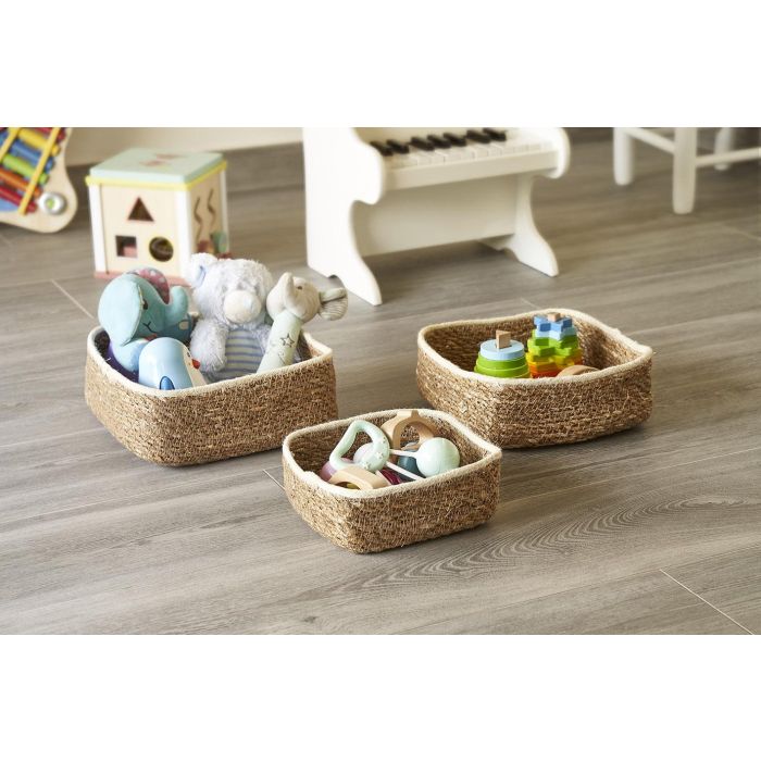 Privilege Set 3 Cestas Mimbre Cuadradas 23 cm, 20 cm, 17 cm (4 Cajas) 5