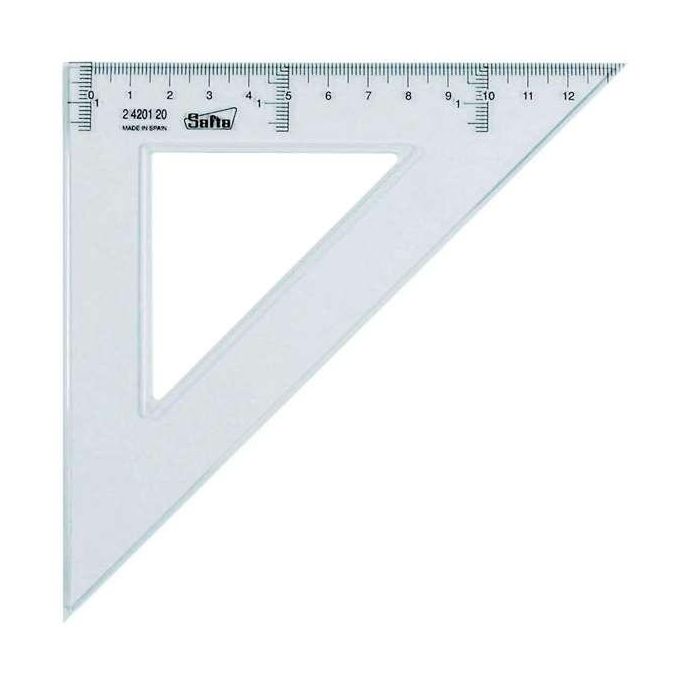 Escuadra de 20 cm. cristal 2 Escuadra de 20 cm. cristal 2