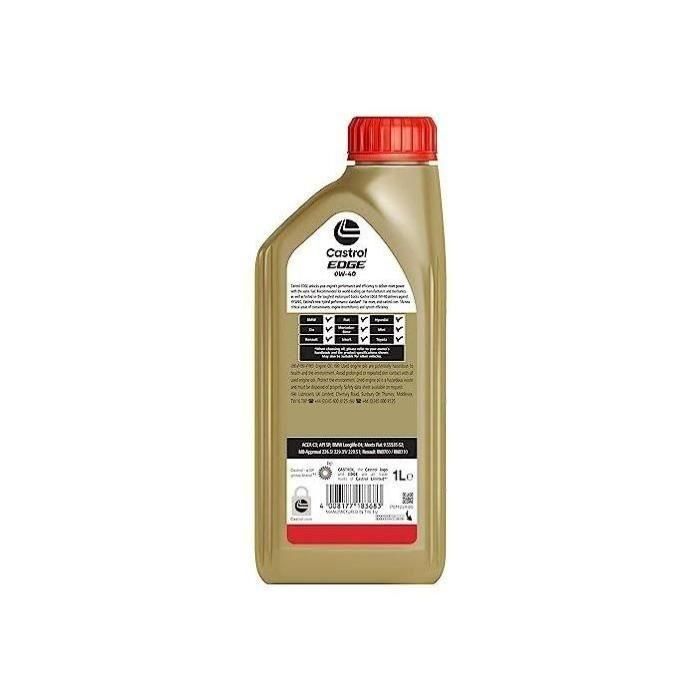 Aceite de motor - CASTROL - EDGE 0W-40 - 1L 2 Aceite de motor - CASTROL - EDGE 0W-40 - 1L 2
