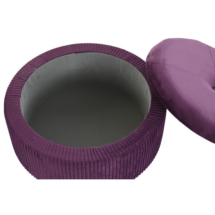 Reposapies Glam DKD Home Decor Purpura 70 x 28 x 70 cm Set de 2 3 Reposapies Glam DKD Home Decor Purpura 70 x 28 x 70 cm Set de 2 3