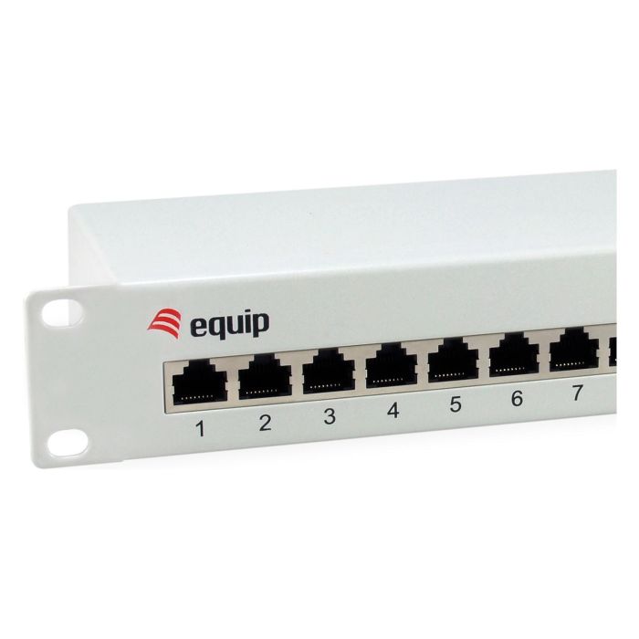 EQUIP Patchpanel 208014 12 Puertos RJ45 Cat6 10" FTP HE ISO/IEC Gris Acero Gigabit Ethernet 1
