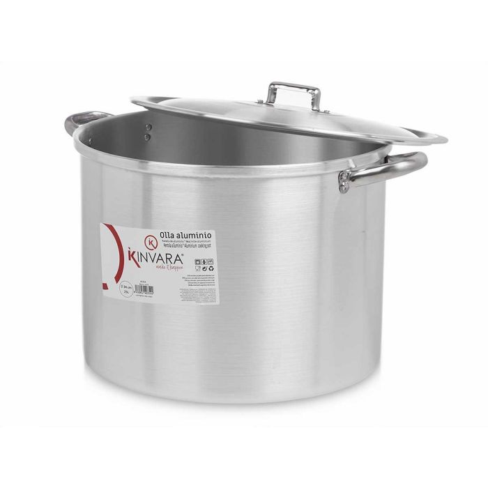 Olla de Aluminio Kinvara 34 cm, 25 L - Apta para Gas, Horno y Lavavajillas (2 Unidades) 2