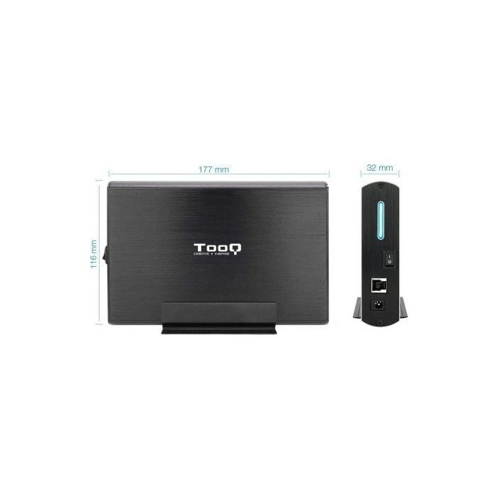 TooQ TQE-3531B Caja Externa para Disco Duro 3.5", USB 3.1 Gen 1 (5 Gbps), hasta 8 TB, SATA I/II/III, UASP, Aluminio Negro 3 TooQ TQE-3531B Caja Externa para Disco Duro 3.5", USB 3.1 Gen 1 (5 Gbps), hasta 8 TB, SATA I/II/III, UASP, Aluminio Negro 3