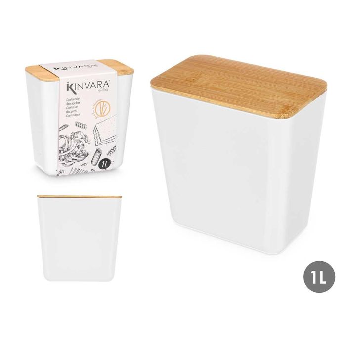 Tarro Rectangular Bajo Blanco 1L Kinvara 13CM (12 Unidades) Tarro Rectangular Bajo Blanco 1L Kinvara 13CM (12 Unidades)