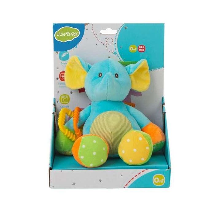 Creaciones Llopis Elefante de Peluche de Actividad Turquesa para Bebés (26 cm), Material Poliéster - Embalaje con Caja Abierta 1 Creaciones Llopis Elefante de Peluche de Actividad Turquesa para Bebés (26 cm), Material Poliéster - Embalaje con Caja Abierta 1