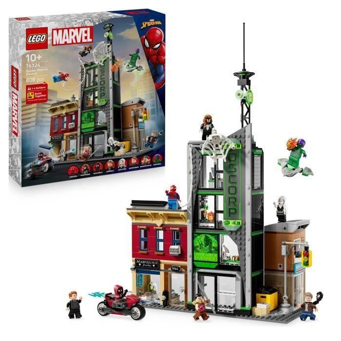 LEGO Marvel 76324 Spider-Man vs. Oscorp - Set de Construcción para Niños a partir de 10 Años