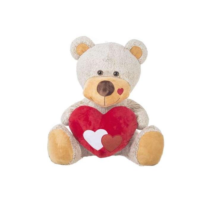 Peluche oso beig c/corazón 110cm.