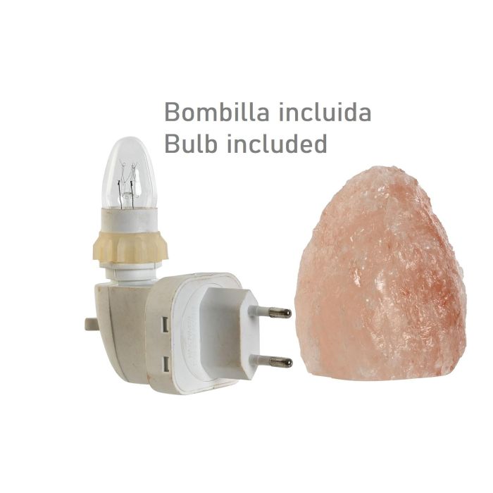 DKD Home Decor Lámpara de Sal Aplique de Pared Árabe Rosa Blanco 12x12x6cm con Bombilla E14 15W Quitamiedos 3 DKD Home Decor Lámpara de Sal Aplique de Pared Árabe Rosa Blanco 12x12x6cm con Bombilla E14 15W Quitamiedos 3
