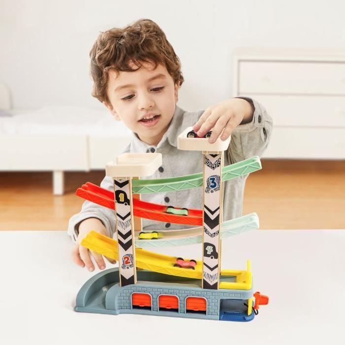 Top Bright TOP4260771791064 Circuito de Autos, 4 Autos de Carrera, 4 Rampas, 2 Niveles de Estacionamiento, Gasolinera 2 Top Bright TOP4260771791064 Circuito de Autos, 4 Autos de Carrera, 4 Rampas, 2 Niveles de Estacionamiento, Gasolinera 2