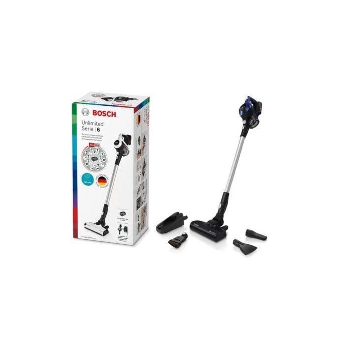 Bosch BBS611MAT Aspirador Escoba Sin Cable Serie 6 Unlimited 18V Autonomía 30 Min Azul Diseño Compacto Made in Germany 1 Bosch BBS611MAT Aspirador Escoba Sin Cable Serie 6 Unlimited 18V Autonomía 30 Min Azul Diseño Compacto Made in Germany 1