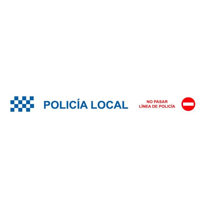 NMZ Cinta Balizamiento Policía Local No Pasar Línea 75 mm x 0,05 mm x 200 m