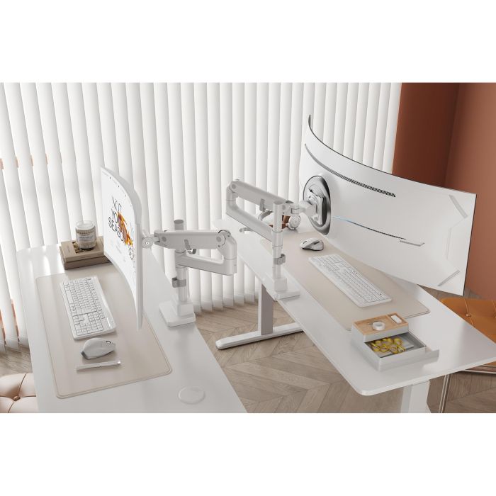 Digitus Soporte para Monitor 57" 27 kg Ajustable en Altura Blanco 2 Digitus Soporte para Monitor 57" 27 kg Ajustable en Altura Blanco 2