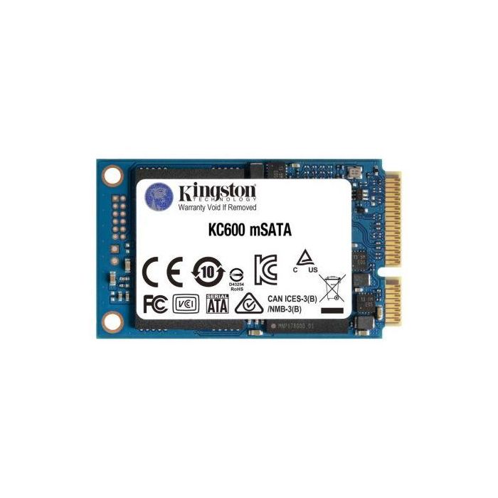 Kingston SKC600MS/1024G SSD 1TB mSATA SATA III 6Gb/s 550MB/s Lectura 520MB/s Escritura Unidad de Estado Sólido