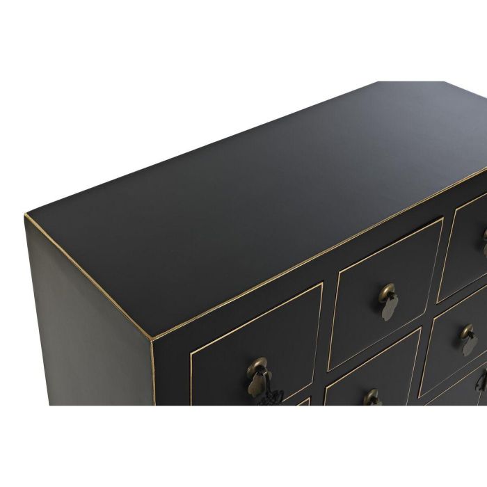 Cajonera DKD Home Decor Negro Dorado Abeto Madera MDF Oriental 63 x 28 x 101 cm 8 Cajonera DKD Home Decor Negro Dorado Abeto Madera MDF Oriental 63 x 28 x 101 cm 8