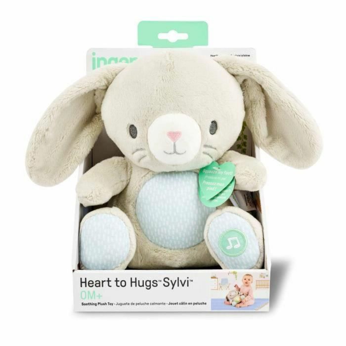Ingenuity ING0074451129207 Conejito de peluche Sylvi, con melodías, vibraciones relajantes y luz para bebé 1