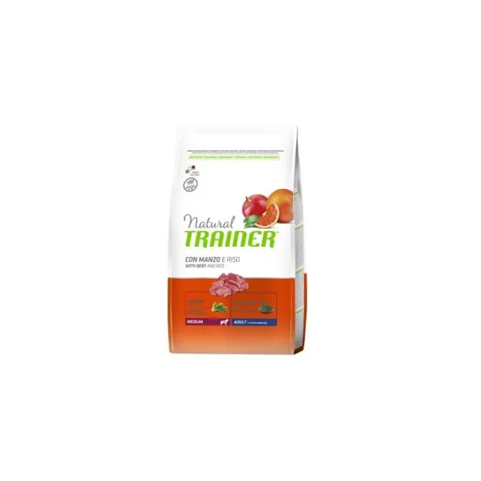 Natural Trainer Canine Adult Medium Buey 12 kg