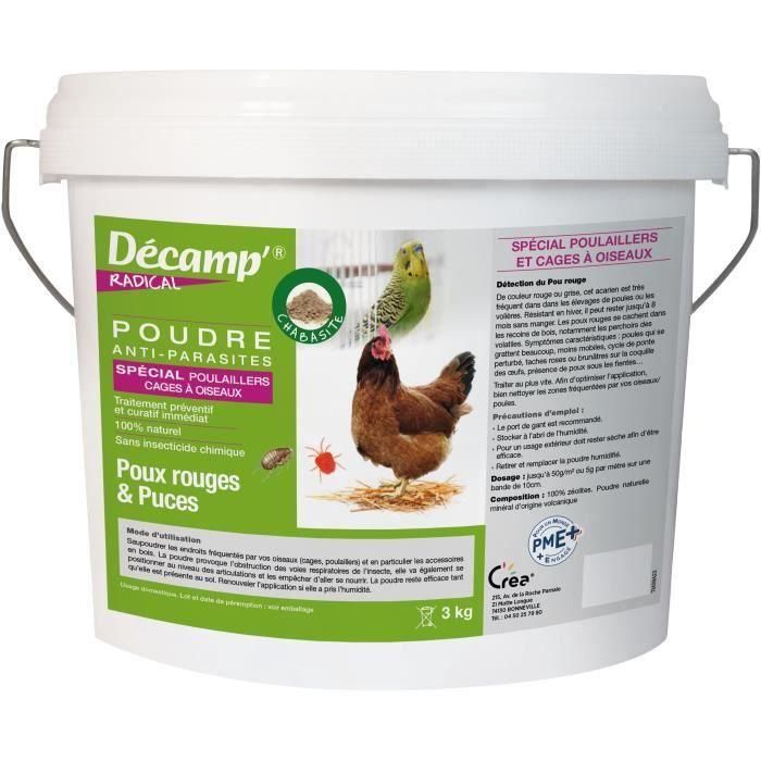 Decamp' DEC3355660004118 Chabasite Especial para Gallineros y Aves Enjauladas - Cubo de 3 kg Decamp' DEC3355660004118 Chabasite Especial para Gallineros y Aves Enjauladas - Cubo de 3 kg
