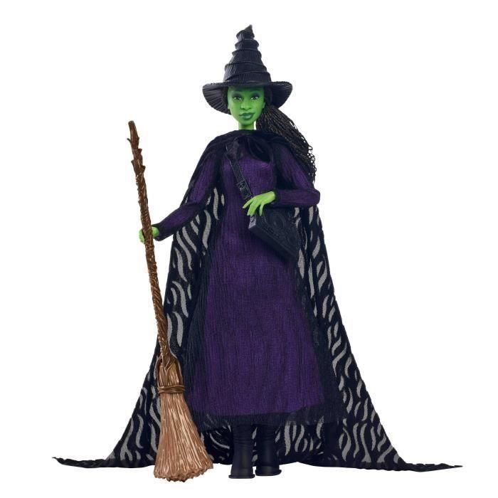 Mattel HXY38 Muñeca Wicked Elphaba con Detalles de Pelo Trenzado y Articulación para Múltiples Poses, Figura Coleccionable de la Película 2 Mattel HXY38 Muñeca Wicked Elphaba con Detalles de Pelo Trenzado y Articulación para Múltiples Poses, Figura Coleccionable de la Película 2